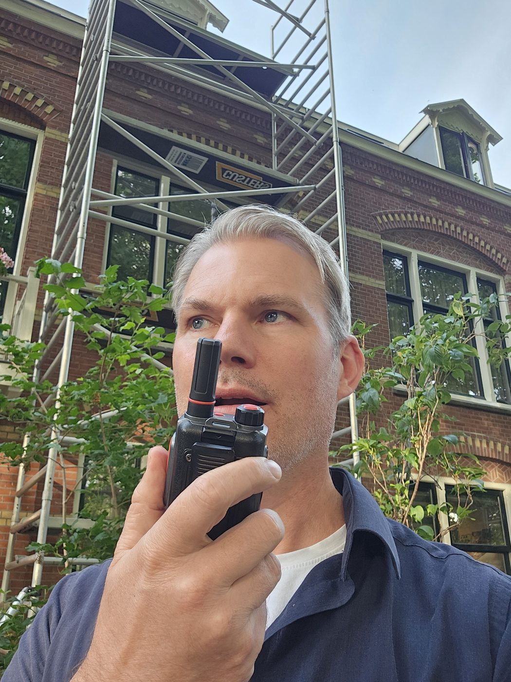 CommandX gebruikt bij een bouwsteiger